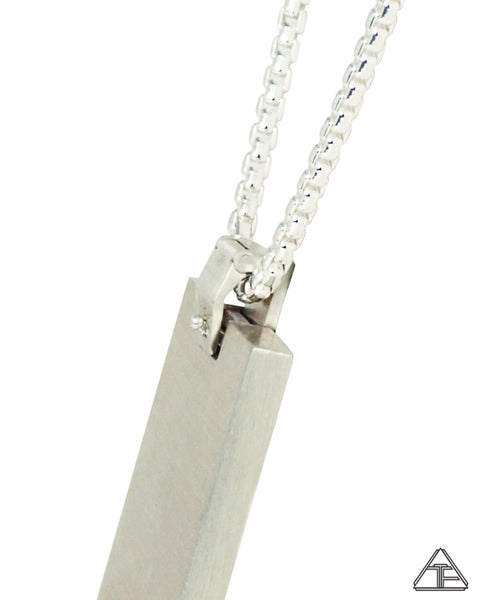 Dog Tag: Turquoise Ribbon Inlay Pendant