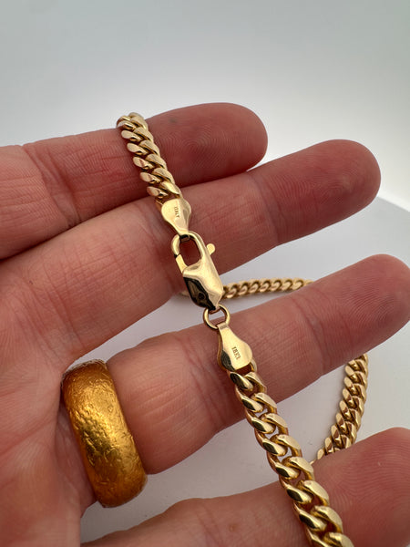 20" Solid 18k Oval Curb Chain 5.8 mm