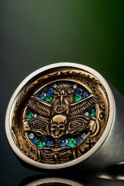 DARKSIDE — Seahawks Championship Ring / Platinum + 18K Rose Gold / Monumental