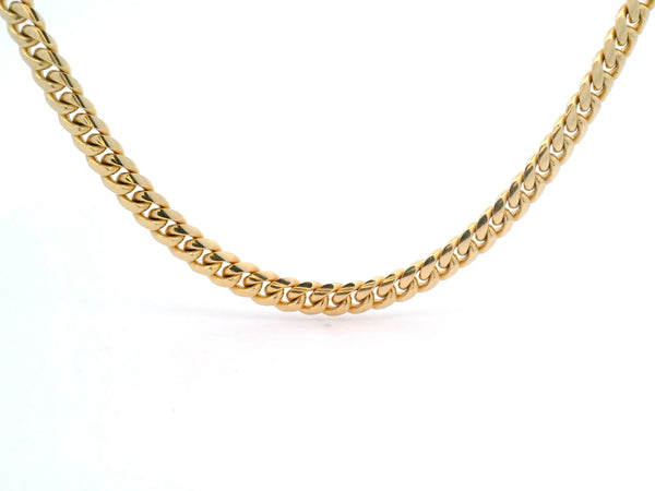 20" Solid 18k Oval Curb Chain 5.8 mm