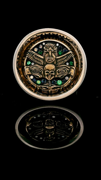 DARKSIDE — Seahawks Championship Ring / Platinum + 18K Rose Gold / Monumental