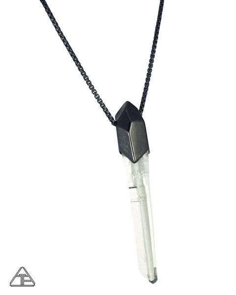 Lemurian Seed Quartz Stealth Series Crystal Talisman Pendant